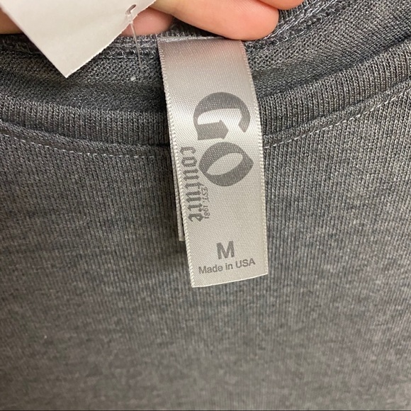 Go Couture | Short Sleeve Knit Pullover Charcoal M - Picture 3 of 5